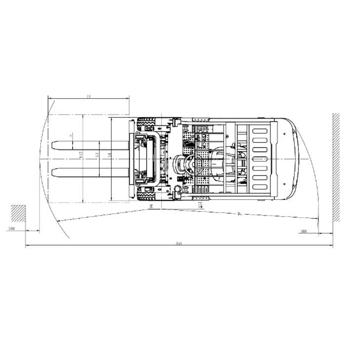 Электрический вилочный погрузчик с противовесом JIALIFT ЕА1830