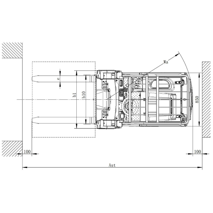 Электрический вилочный погрузчик с противовесом JIALIFT E1330GS