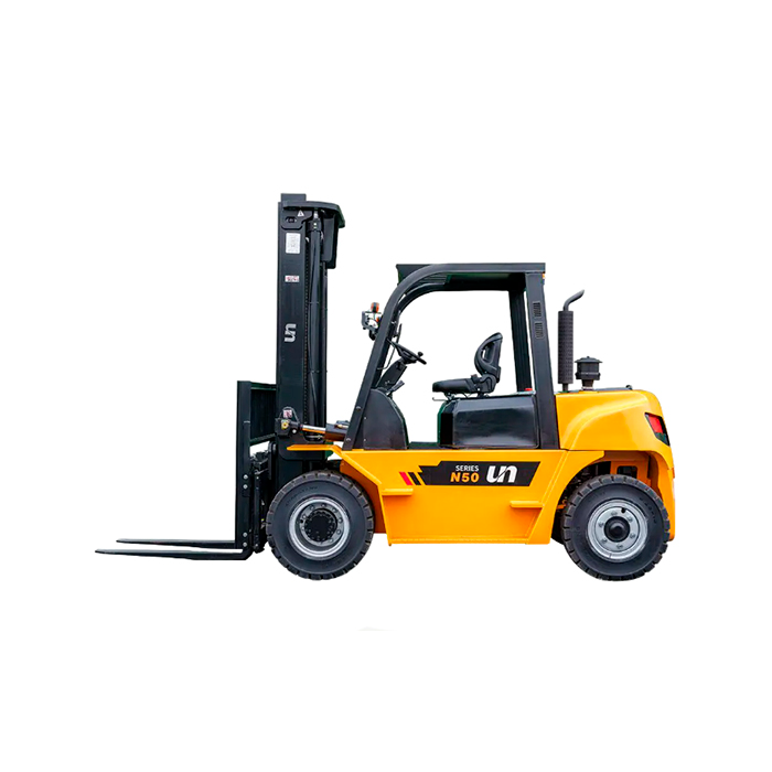 Тяжелый дизельный вилочный погрузчик UN Forklift FD70T