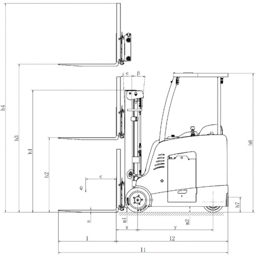 Электрический противовесный вилочный погрузчик JIALIFT EGS1848L