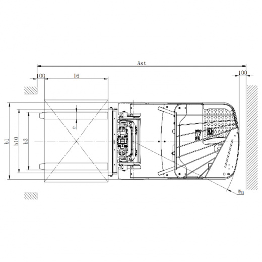 Электрический противовесный вилочный погрузчик JIALIFT EGS1855L